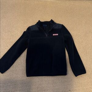 Vineyard Vines Navy Quarter-Zip Fleece Pullover